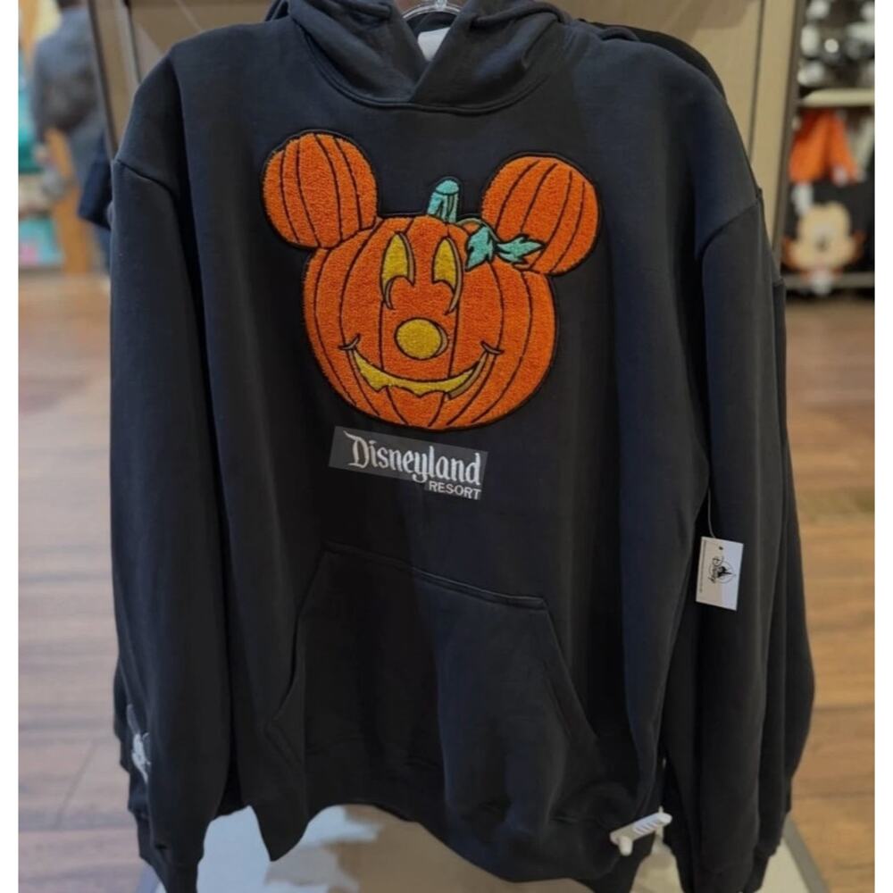 Disneyland Pumpkin Mickey Mouse Adult Pullover Hoodie - NWT - Picture 4 of 5